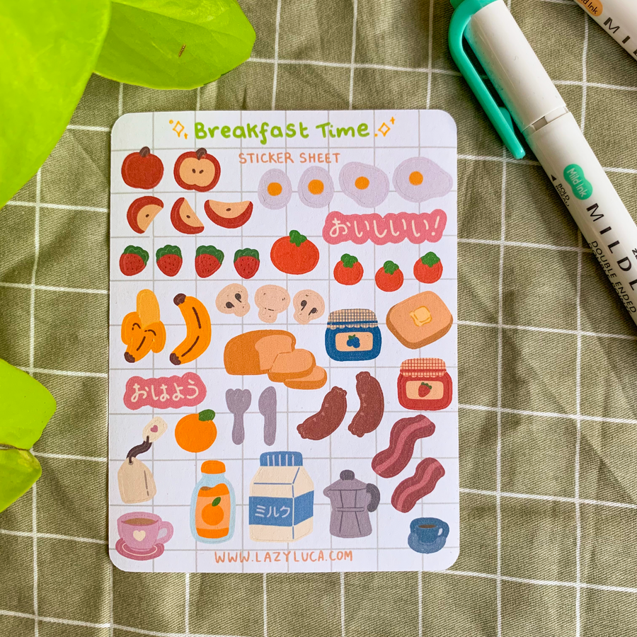 Breakfast Time Planner Sticker Sheet