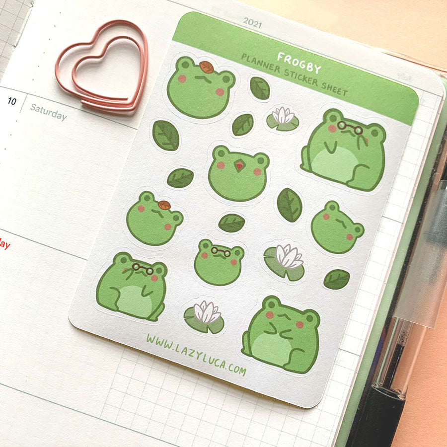 Frogby Frog Planner Sticker Sheet