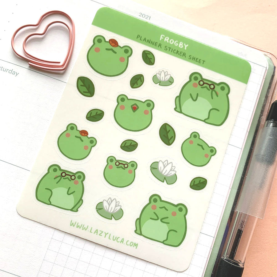 Frogby Frog Planner Sticker Sheet