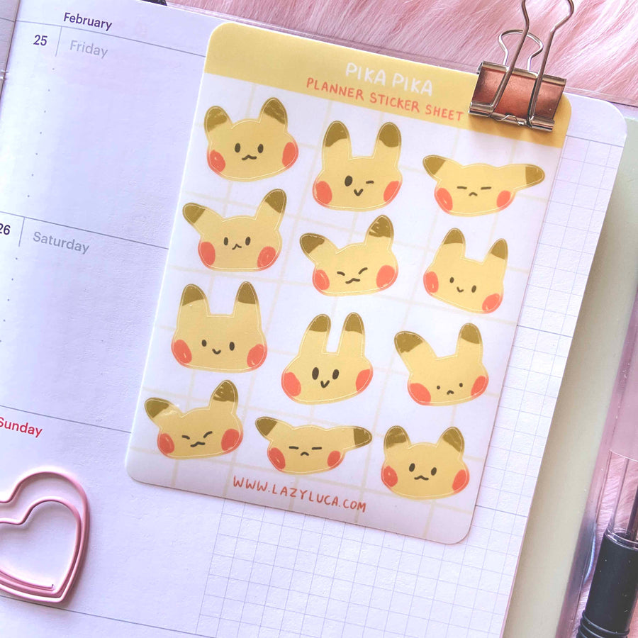 Pika Pika Planner Sticker Sheet