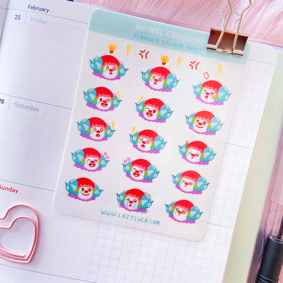 Cute Animals Planner Sticker Sheet - Pietro
