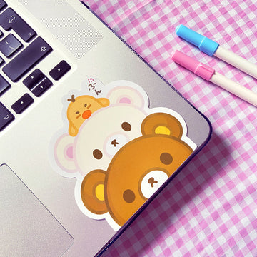 Lazy Bear and Friends Vinyl Sticker