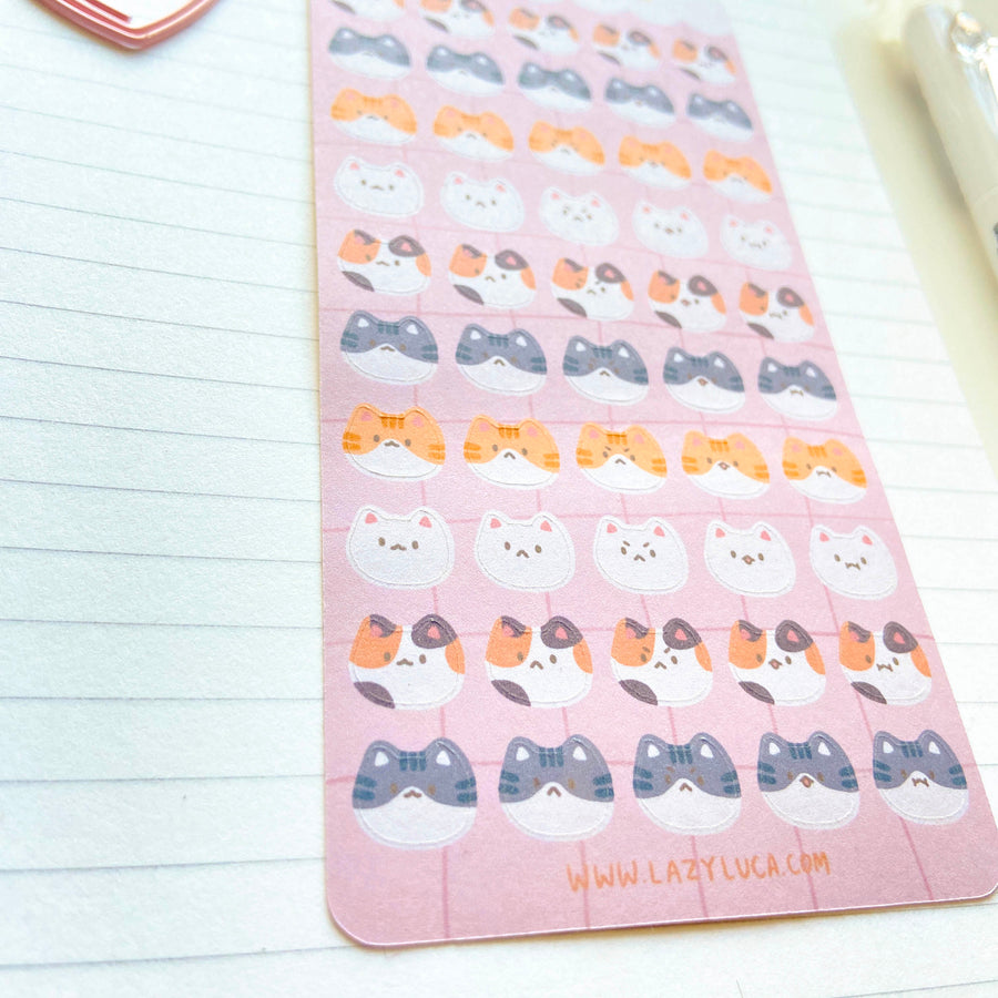 Mini Cat Neko Planner Sticker Sheet