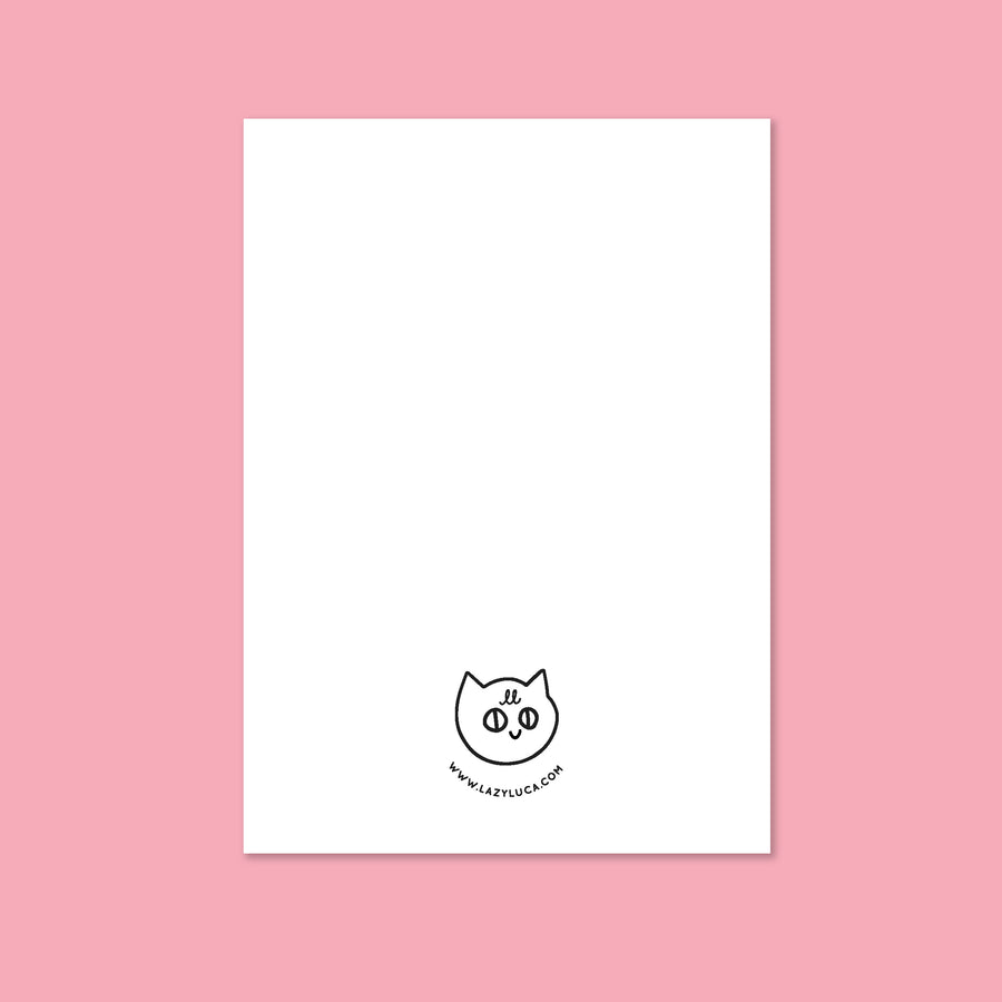 Grim Reaper & Cat Matte Art Print